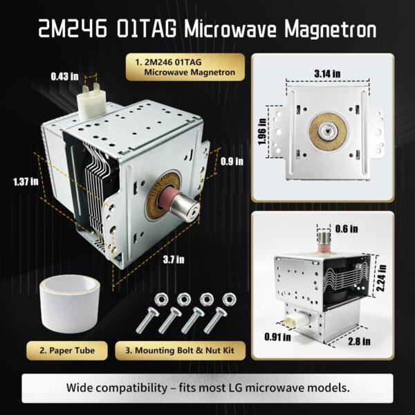 2M246 01TAG Microwave Magnetron Tube for LG Replace 6324W1A001L 2M246-15TAG - Image 3