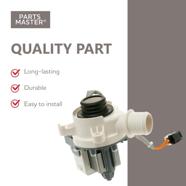 Parts Master Replacement (290D1201G003) – Washer Drain Pump Assembly - Direct Replacement for WH23X28418, WH23X24178, WH23X27574, PS12723115, AP6889136, 290D1201G001 - Image 2