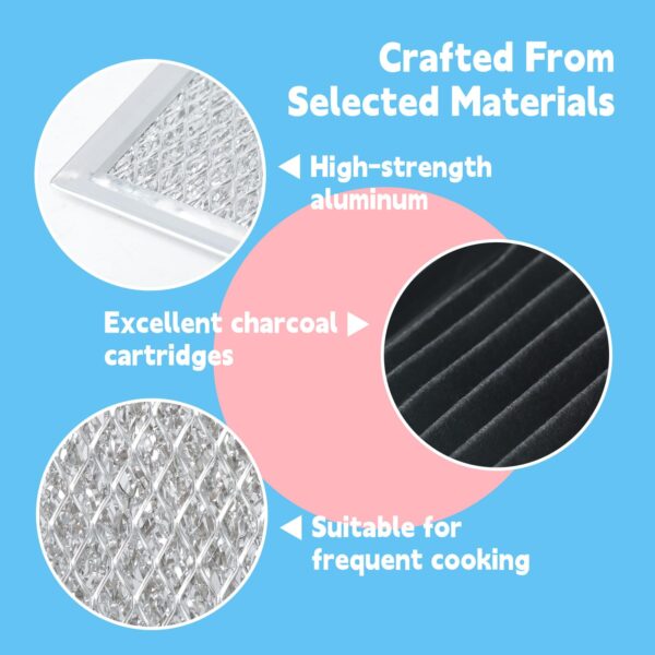 GLOXTED Microwave Filter Set Compatible with GE JVM7195SK6SS PNM9216SK5SS JVM7195EK5ES JNM7196DK5BB JVM7195DK5WW JNM7196SK6SS Microwave Oven Grease & Charcoal Filters Replacement Part, 3 Pack - Image 6