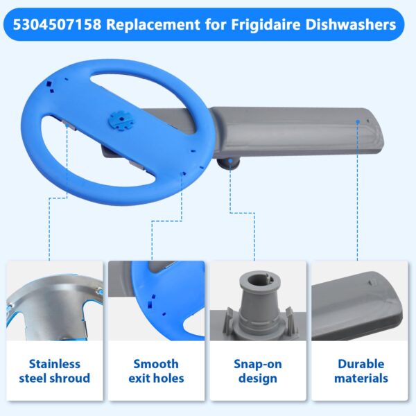 5304507158 Dishwasher Lower Spray Arm Assembly Replacement for Frigidaire - Image 3