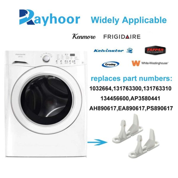 4 Pack 131763310 Washer Door Striker Replacement for Frigidaire Kenmore Washing Machine, Replaces AP3580441 1032664 131763300 Rayhoor
