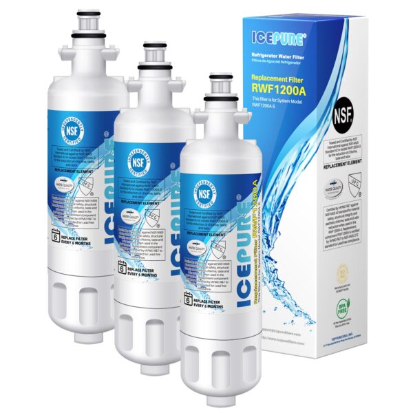 ICEPURE ADQ36006101 9690 Water Filter Replacement for LG LT700P, 3 PACK - Image 5