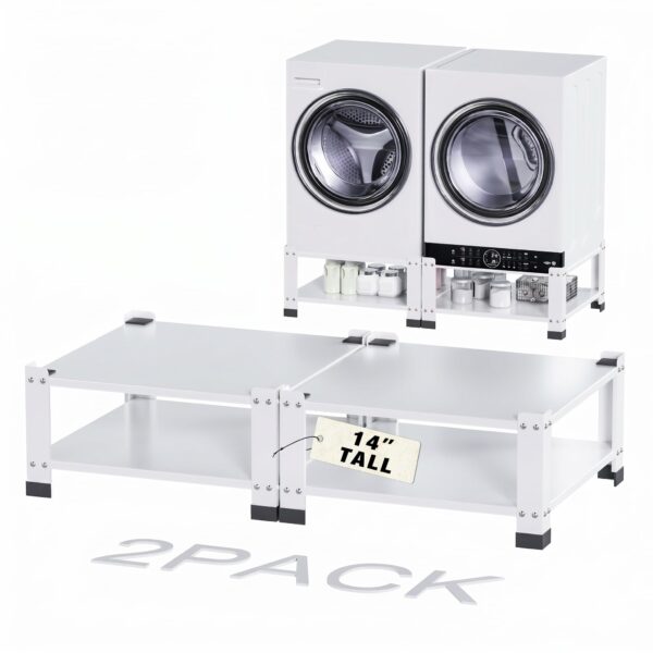 GangMei 2 Pack Washer and Dryer Pedestals Stand, 28" W, 14.37" H