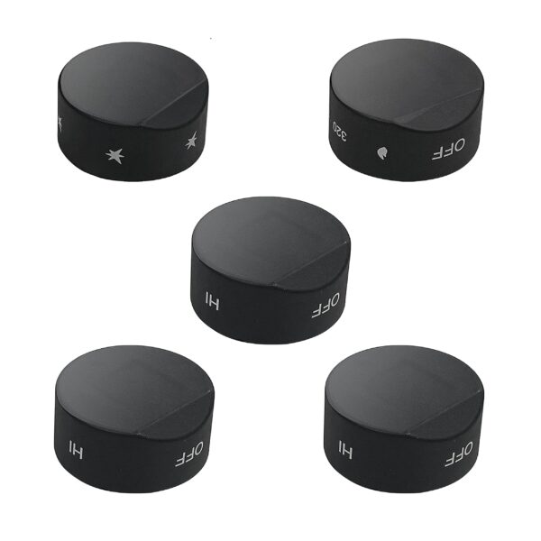 GABEROAD [Upgraded RV Gas Range Oven Knob Replacement Compatible with Greystone Range Oven Gas Stove Knob CF-RV17, CF-RV17B, CF-RV17BB, CF-RV21, CF-RV21B, CF-RV21BB(5pcs)