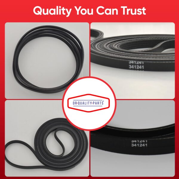 Dr Quality Parts 341241 Dryer Drum Belt Replacement for Whirlpool & Kenmore - Image 4