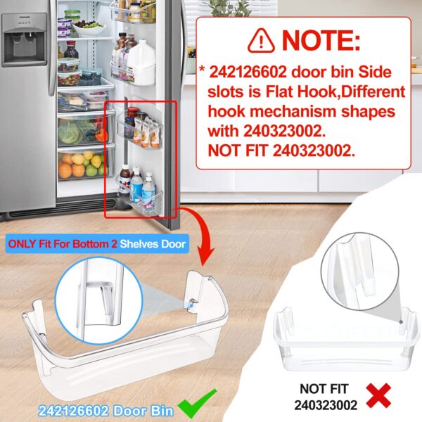 NEW 242126602 FFSS2615TS0 Bottom Refrigerator Door Shelf Bin Replacement - Image 7