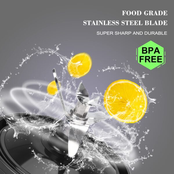7 Fins Blender Blade Compatible with Ninja Blender Blade Replacement, Ninja Blender Lid Accessories for Auto iQ BL682-30 BL642-30 BL450-30 BL482-30 BL687CO-30 BL450-30 BL642-30 BL482-30 BL682-30 ect - Image 2