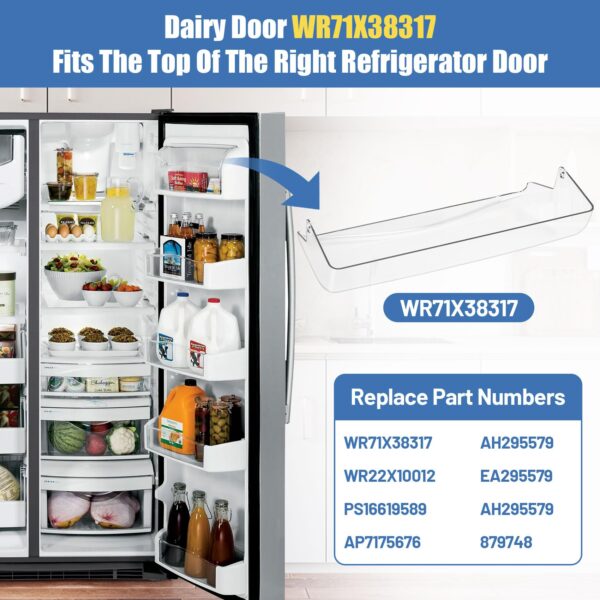 WR22X10012 WR71X38317 Refrigerator Dairy Door Compatible With Hotpoint GE - Image 5