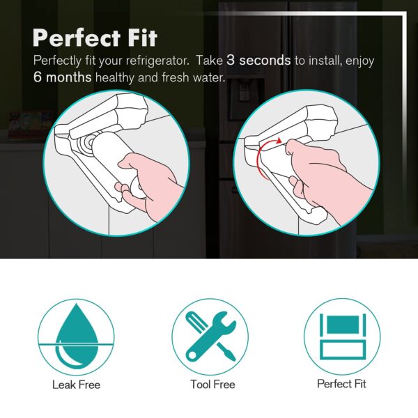 ICEPURE PLUS UKF8001 Replacement for Whirlpool Filter 4, EDR4RXD1, 3 Pack - Image 8