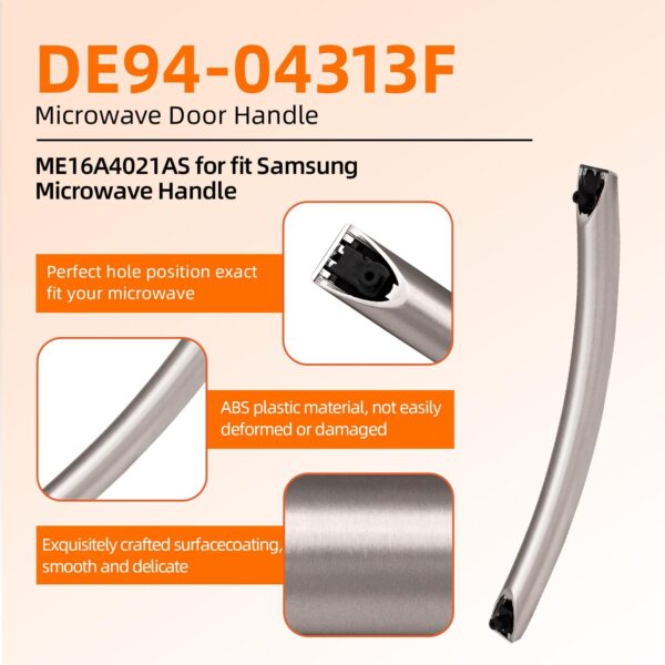 StuyJoab ME16A4021AS Microwave Door Handle, DE94-04313F Assembly Handle - Image 7