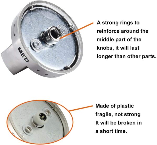 AMI PARTS DG64-00473A Range Burner Dial Knob Range Oven Knob - Image 4