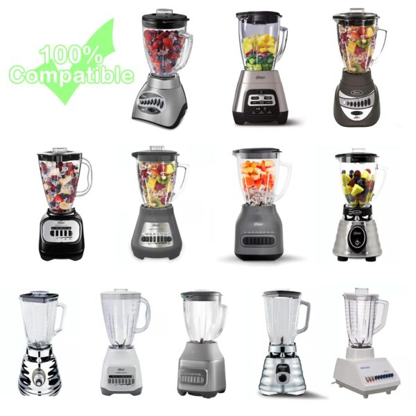 6 Cup Blender Glass Jar Replacement Parts with Blade for Oster Osterizer Classic Series NOT fit Pro Master or Versa models - Image 2