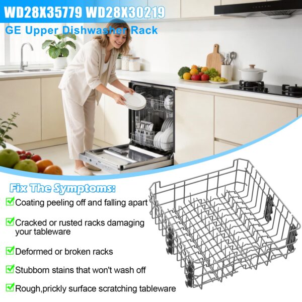 Updated WD28X35779 WD28X30219 Upper Rack for GEDishwasher Rack Replacement - Image 7