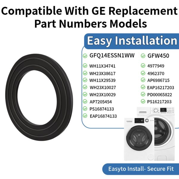 2PCS Washer Drain Pump Filter Gasket Compatible with GE - Image 2