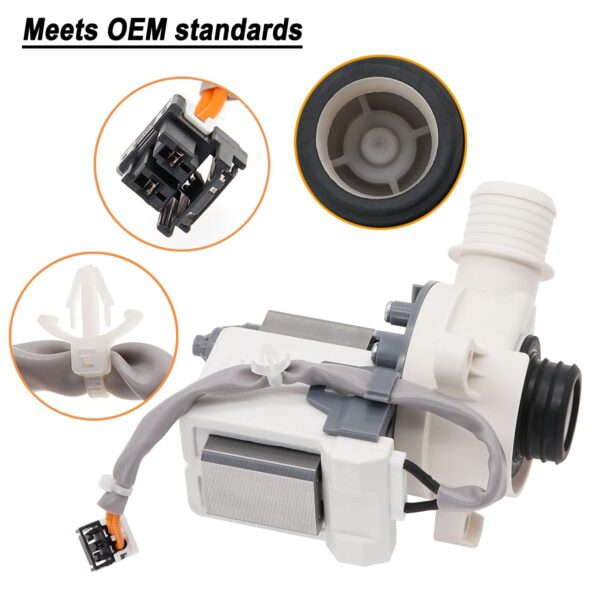 GTW465ASN1WW GTW465ASN3WW Washer Drain Pump Fit for GE GTW465ASN0WW - Image 2