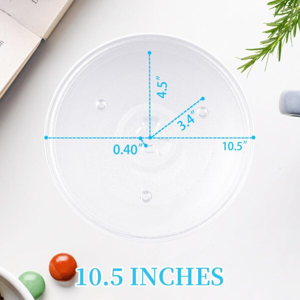 10.5" Universal Microwave Plate Replacement Glass Turntable| Fits LG, GE, Panasonic, Frigidaire, Farberware & More - Image 5