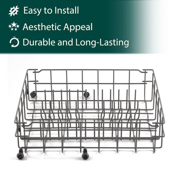 5304535380 Dishwasher Upper Rack Replacement Parts for Frigidaire Dishwasher Upper Basket Drawer Dish Rack Kenmore Crosley FFCD2413US4A FBD2400KB12B FFBD2406NS9B Top Dishrack Tray Assembly 1 Pack - Image 2