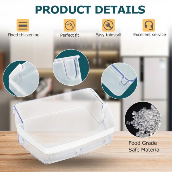 WR71X11044 WR71X11059 Refrigerator Door Shelf Bin (Right)，Compatible with GE Refrigerator Replacement Shelves Replaces PS6011779,AP5656690,2691847,EAP6011779 Fridge Door Shelf & Refrigerator Parts - Image 7