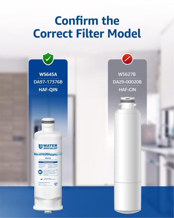 Waterspecialist WS645A Refrigerator Water Filter, Replacement for Samsung® DA97-17376B, HAF-QIN/EXP, HAF-QIN, RF28T5001SR, DA97-08006C, RS27T5200SR, RF28R7351SG, RF24R7201SR, RF27T5201SR, 3 Pack - Image 4