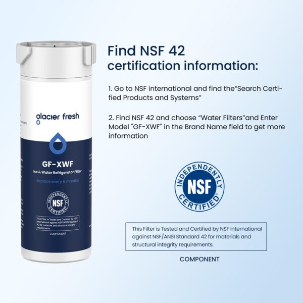 GLACIER FRESH XWF Replacement for GE XWF Refrigerator Water Filter 3 Pack - Image 2