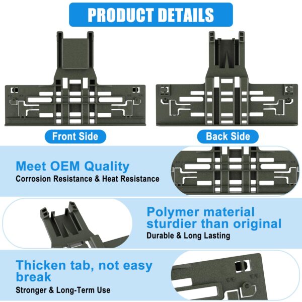 WPW10546503 Dishwasher Upper Rack &W10195372 W10195373 Adjuster Housing - Image 3