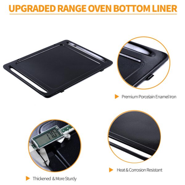 Atgestore DG61-00570A Range Oven Bottom Liner Replacement for Samsung Oven Bottom Plate NX58H5600SS/AA Oven Parts Samsung Gas Stove Oven Liner Cavity Floor Coating Bottom Panel - Image 4