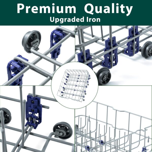 3751DD1001J Dishwasher Lower Rack Replacement Parts for LG Lower Dish Rack Drawer Dish Washer Tray Wheels Roller Holder Clips LG LDF7774ST LDF7551ST LDF5545ST Dishwasher Bottom Dishrack Assembly 1 Pcs - Image 5