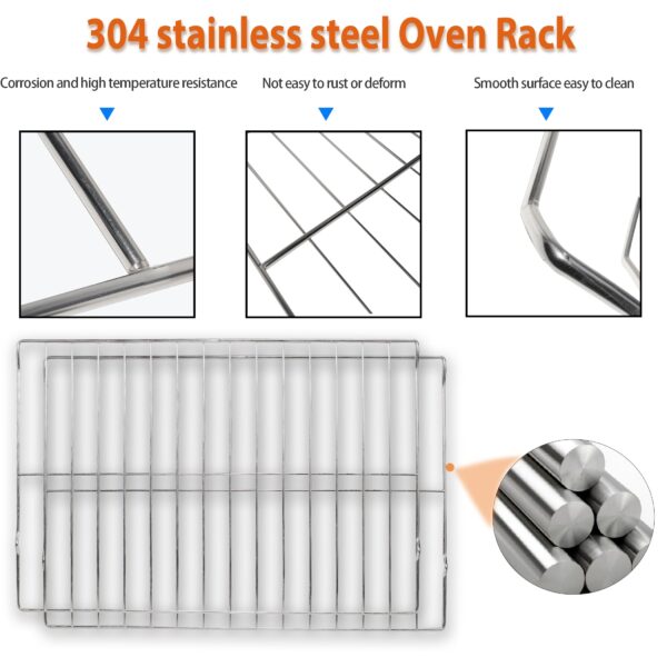 WB48X20249 Oven Rack, 23.75"L x 16.25"W, Compatible with GE Oven Parts - Image 6
