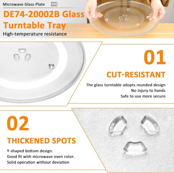 WB49X10063 DE74-20002B Microwave Glass Plate Replacement for GE Sam-sung - Image 5
