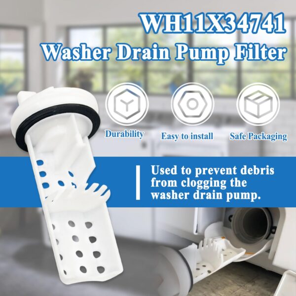 WH11X34741 Washer Drain Pump Filter - Image 3