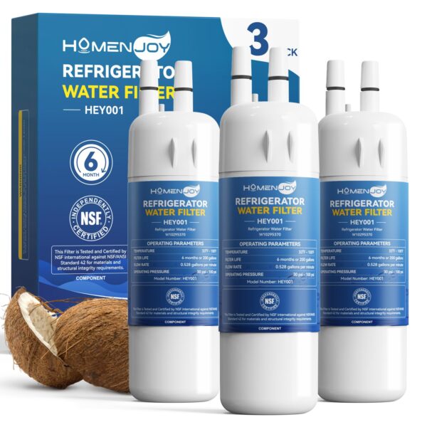 W10295370A Water Filter Replacement Compatible with Whirlpool EDR1RXD1, Everydrop Filter 1, EDR1RXD1B, WHR1RXD1, W10276924, W10291030, 9930 9930P 46-9930 46-9081 9081 P8RFWB2L, 3 Pack - Image 4
