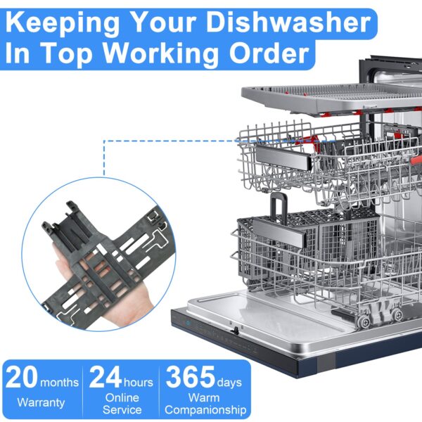 WPW10546503 Top Rack Adjuster Kit Replacement for KitchenAid Dishwasher - Image 5