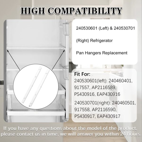 240530601 (Left) & 240530701 (Right) Refrigerator Pan Hangers Replacement - Image 5
