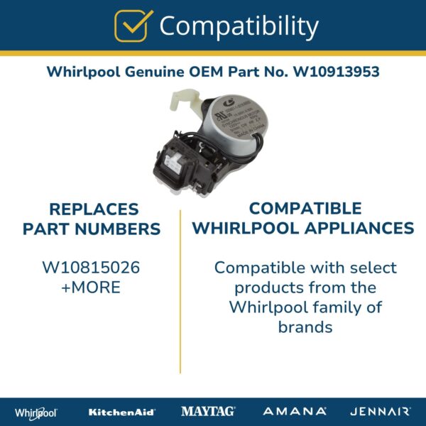 Whirlpool W10913953 Genuine OEM Top Load Washer Shift Actuator Replacement Part - Replaces W10815026 - Image 5