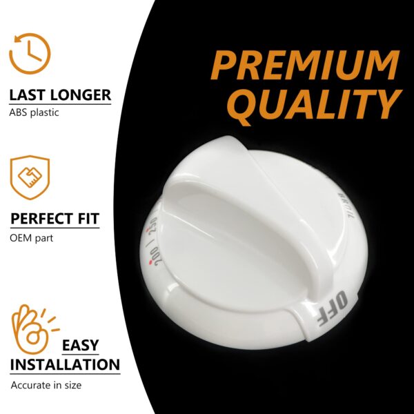 GYOFFULL WB03K10036 Gas Range Thermostat Stove Knob Control White (1PC) - Image 5