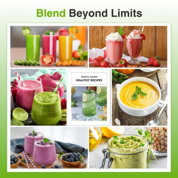 KOIOS BL319B 22OZ Blender Cup Replacement with Black To-go Lid - Image 5