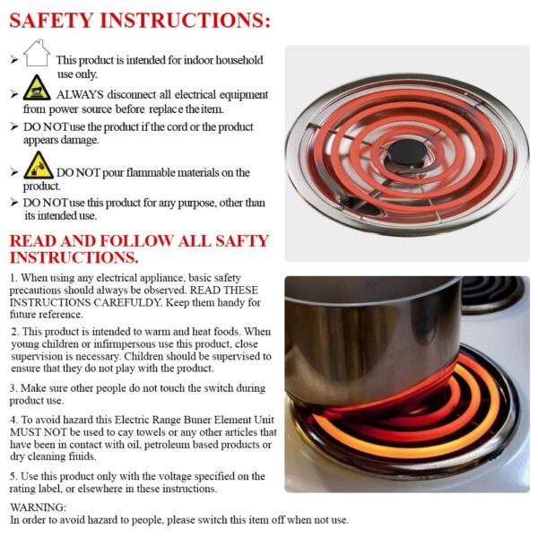 S-Union 4Pack MP22YA Electric Stove Burner Element For Whirlpool Stove Coil - Image 7
