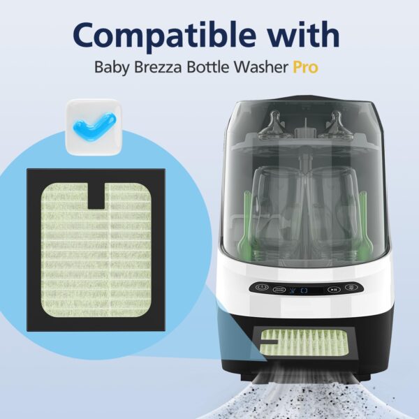 4 Pack HEPA Filter Replacement for Baby Brezza Baby Bottle Washer Pro - Image 5