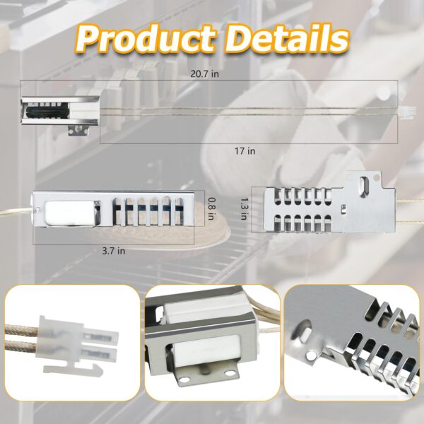 Upgraded W11596211 WP7432P143-60 Gas Range Oven Igniter Replacement - Image 4