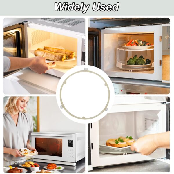 8.5in Microwave Plate Replacement, Microwave Roller Ring Replacement Accessories Compatible with Ge Samsung Frigidaire Wb06x10625 Wb06x10818 De92-90495a 5304464115 5304509438 - Image 3