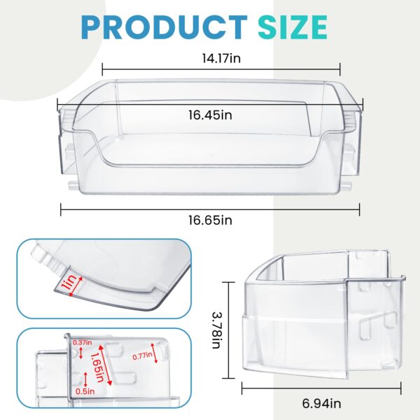 WR71X38318 Refrigerator Door Shelf Bin Compatible for G-E Refrigerator - Image 3