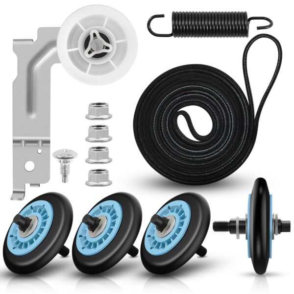 Dryer Repair Kit Replacement for Samsung Drum Roller DC97-16782A, Dryer Belt 6602-001655, Idler Pulley DC93-00634A, fits DV48H7400EW/A2 DV40J3000EW/A2 DV45H7000EW/A2 DV52J8700EP/A2 DV448AEP DV419AEW - Image 4