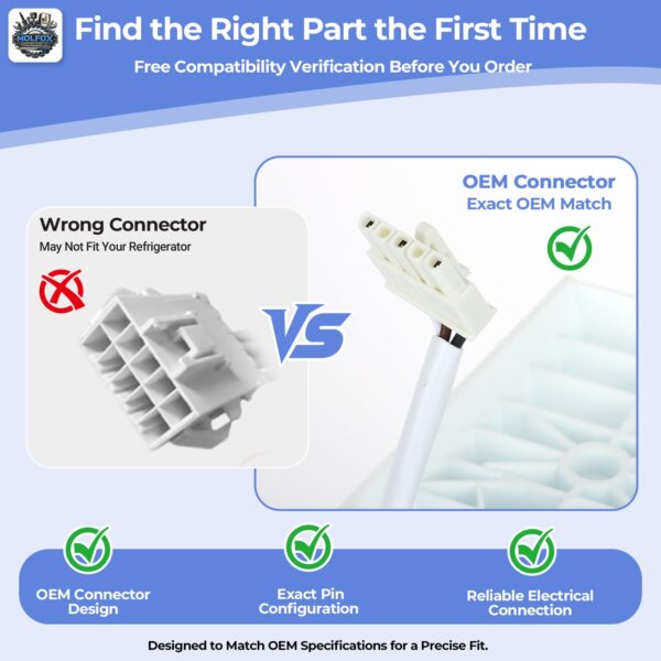 Upgraded W11546935 Ice Maker Assembly Compatible with Whirlpool Kenmore Amana Maytag, Replaces W11700250 W11359448 W11633658 AP7019172, Includes Absorbent Towel, Nitrile Gloves - Image 7