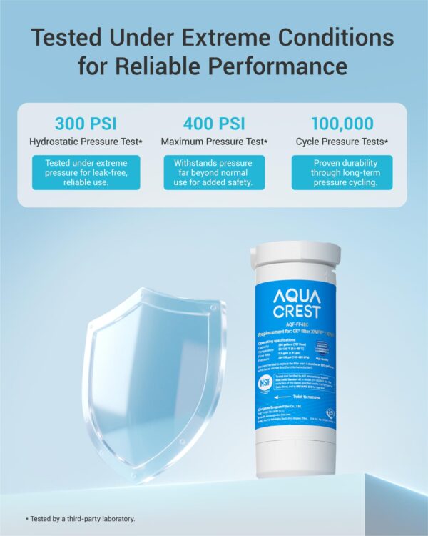 AQUA CREST XWFE® Water Filter, Replacement for GE® XWFE®, Built-in Chip - Image 4