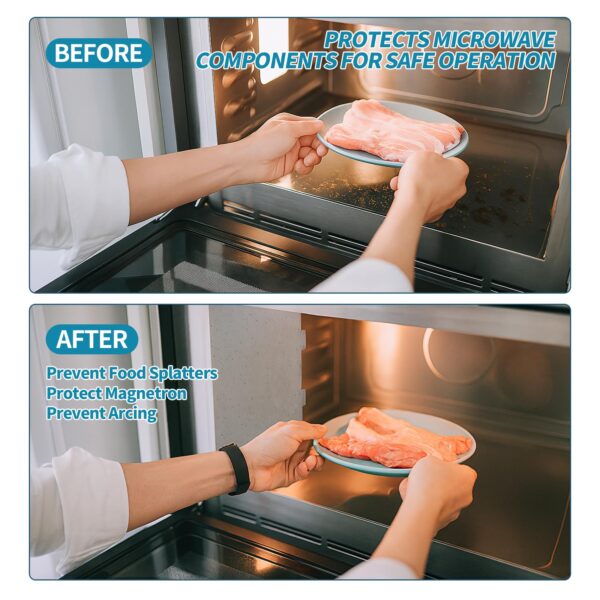 6 PCS Waveguide Cover, Microwave Wave Guide Cover Replacement, Universal Mica Sheets for Microwaves Oven & Toasters, Easily Cut to Fit - Image 2