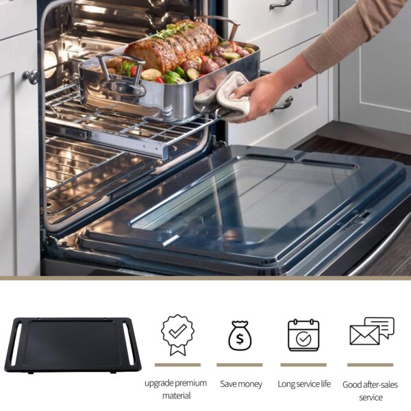 Atgestore DG61-00570A Range Oven Bottom Liner Replacement for Samsung Oven Bottom Plate NX58H5600SS/AA Oven Parts Samsung Gas Stove Oven Liner Cavity Floor Coating Bottom Panel - Image 3