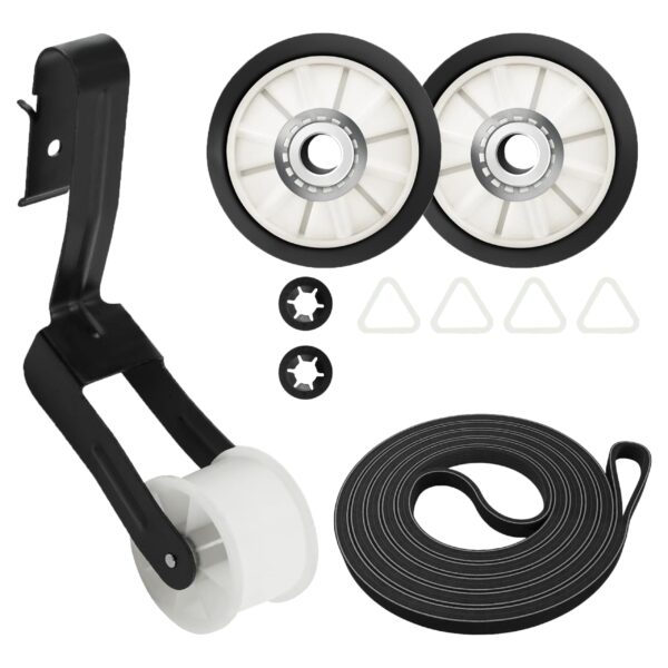 4392065 Dryer Repair Pulley Rollers Kit Replacement For Amana NED4655EW1 WED5590VQ0 Whirlpool WED7000DW1 WED4800XQ3 WED5000DW2 Maytag MEDC300BW0 MEDC200XW3 MEDC400VW0 Cabrio Kenmore 80 Series - Image 5