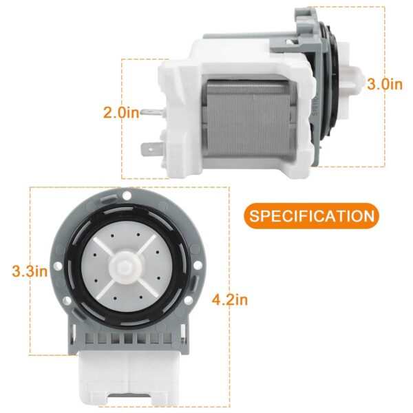 DC31-00178A DC31-00187A PX3516-01 Washer Drain Pump for Samsung Washing Machine - Replaces DC31-00178D B35-3a 5 Year Warranty - Image 2