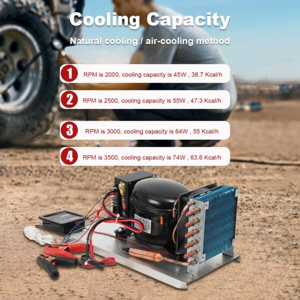 DC 12-24V Car Refrigeration Air Compressor Fridge Freezer Marine Solar - Image 5