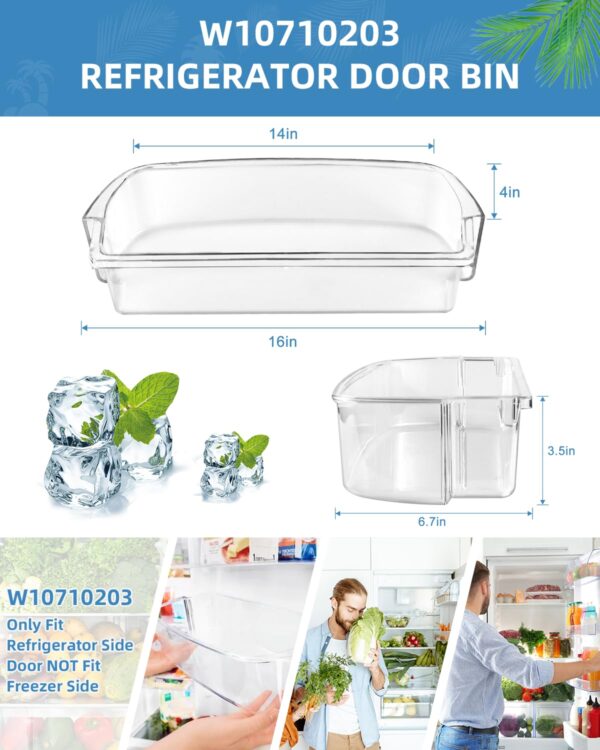 AMI PARTS W10710203 Refrigerator Door Bin 2 Pack - Image 5